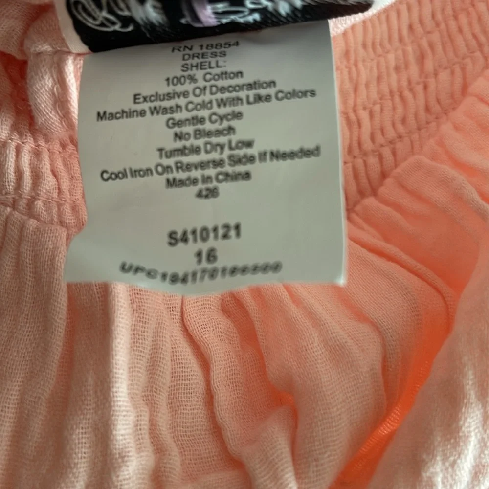 Rare Editions Blush Pink Tiered Ruffle Gauze Maxi Dress size 16 NEW